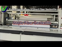 Processus de production du géotextile à fibres courtes.