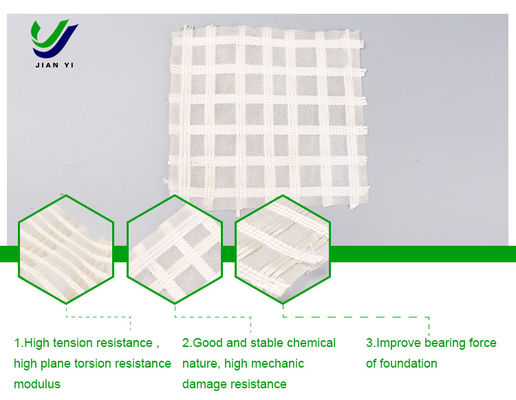 qualité  Ecological Protection Glass Fiber Geogrid 30-80kN/m For Water Conservancy usine