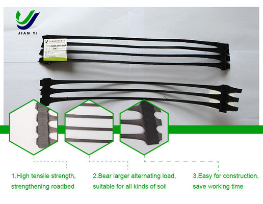 Résistant aux produits chimiques Grille géographique en plastique uniaxial Améliorer la stabilité du sous-grain 1m-2,5m