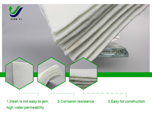 Résistance aux rayons UV Fibres de base Géotextile Perméable à l'eau 100-800 grammes/m2