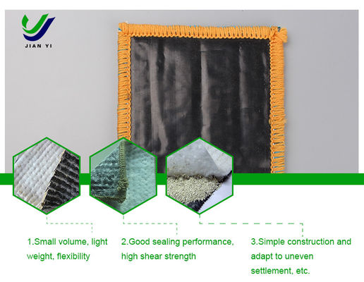 Couverture imperméable à l'eau à la bentonite GCL pour les solutions anti-filtration