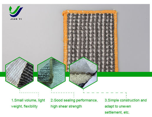Liner d'argile géosynthétique de bentonite imperméable à l'eau 4000 g/m2 pour le traitement des eaux usées