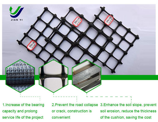 Mat de plantation en polypropylène bi-axiale géogrid supportant les pentes résistant aux acides