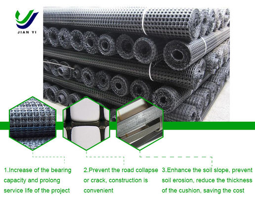 Réseau géographique spécial en plastique biaxial de 4 à 5 m pour la récupération et l'élimination des déchets
