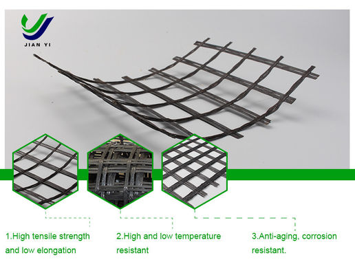 Grille géographique de fibres de verre sans alcalinité largeur de 1 à 6 m pour le renforcement des digues
