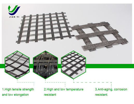 Géogrides de fibres de verre résistantes aux produits chimiques applicables dans les pavés en béton cimenté