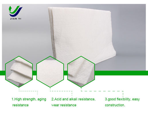 Géotextile à haute résistance en fibres longues 50m-200m pour les applications de génie civil