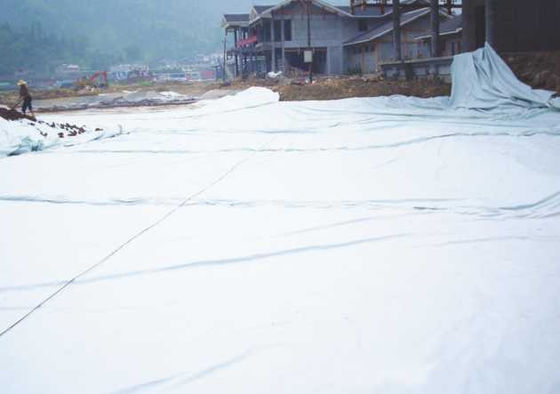 Géotextile perforé à l'aiguille de fibre longue pour décharges et résidus d'étang, ingénierie des étangs, copeaux de polyester en PET Largeur 1,0 m-6,6 m