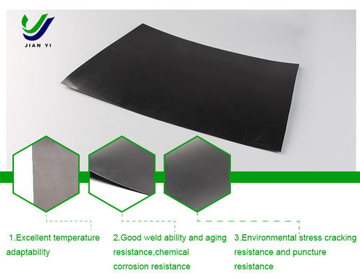 Barrière de fluide supérieure et protection à long terme Géomembrane HDPE