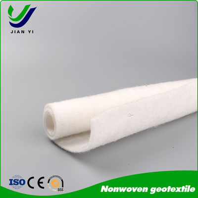 Géotextile en tissu non tissé à filament de polyester 100 % pour projets lourds, à fibres longues injectées, en blanc et vert
