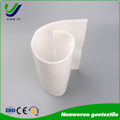 Géotextile en tissu non tissé à filament de polyester 100 % pour projets lourds, à fibres longues injectées, en blanc et vert