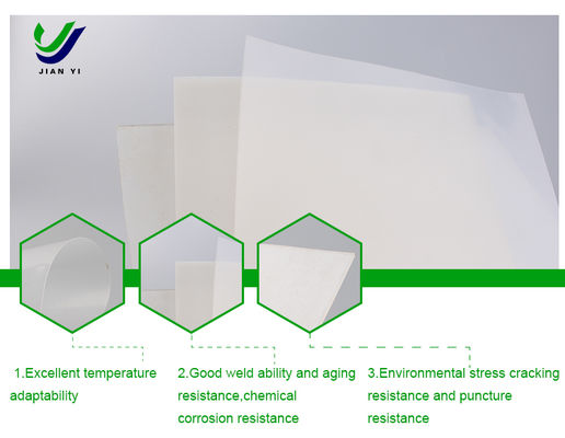 HDPE Ligne de géomembrane lisse avec 700% d'allongement, 480N résistance à la perforation et 9m rouleaux extra-larges pour la stabilité côtière