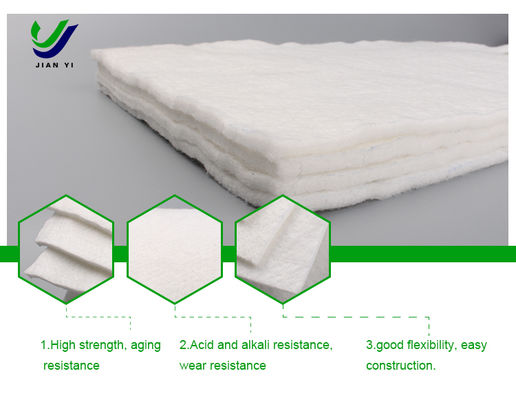 Géotextile non tissé à filaments longs, résistant aux UV à 70 %, conçu pour une séparation à haute résistance, une filtration supérieure et une durabilité. Longueurs disponibles : 50 m à 200 m