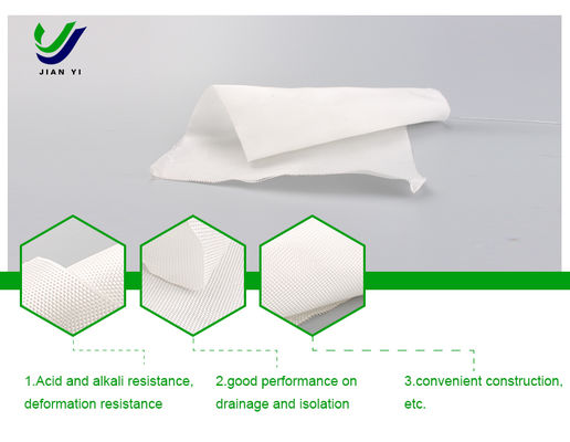 Géotextile non tissé robuste perforé à l'aiguille pour la protection des revêtements de tunnels et le renforcement des digues
