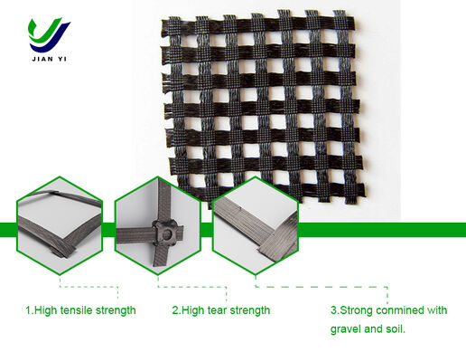 30-120KN/m Grille géoélectrique en acier résistant aux UV pour le renforcement des fondations routières