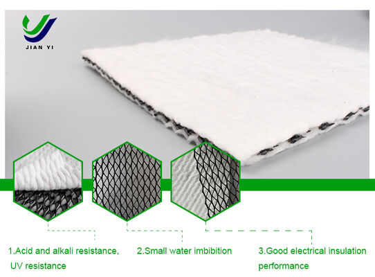 Filet de drainage composite 3D à haute résistance à la traction ≥16 kN/m, excellente résistance aux UV et conception anti-colmatage pour les applications de décharge et de plate-forme routière