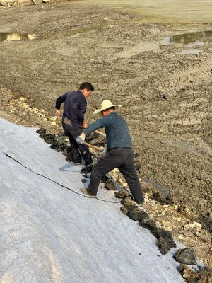 Couverture de ciment flexible à durcissement rapide de 4 m de largeur pour une construction rapide et une protection contre les pentes