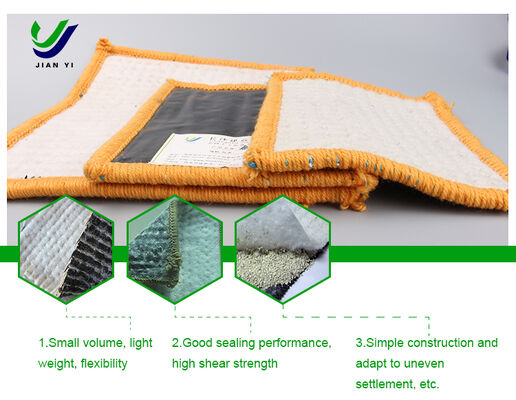 GCL à bentonite sodique facile à construire avec anti-infiltration flexible pour terrains complexes en largeur de 4 à 6 m