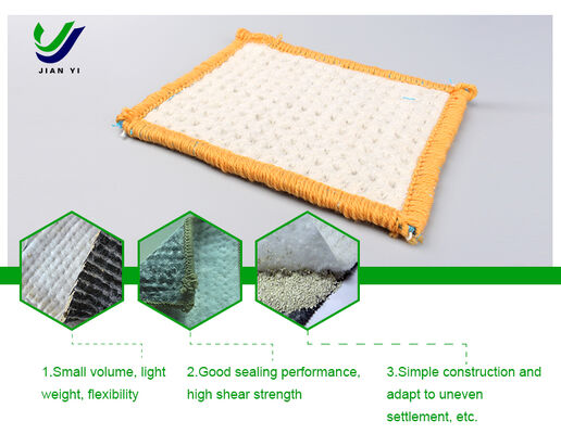 Couverture imperméable à l'eau de bentonite de sodium auto-réparatrice de 4-6 m de largeur et de gonflement élevé (GCL) pour une protection permanente contre les fuites