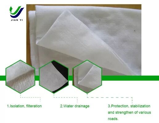 Géotextile filtrant personnalisé résistant à la corrosion et aux intempéries pour la filtration d'ingénierie