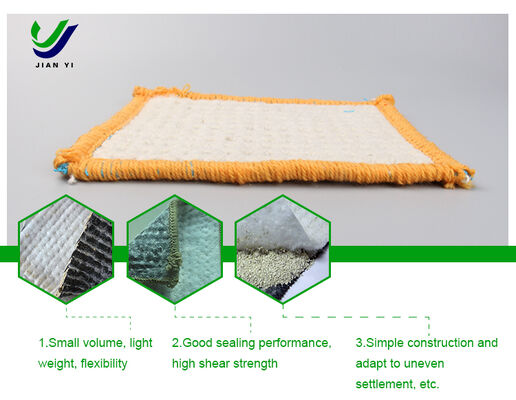 4-6m de large couverture GCL bentonite sodique auto-réparante avec un indice de gonflement ≥24ml/2g pour une protection anti-infiltration à long terme